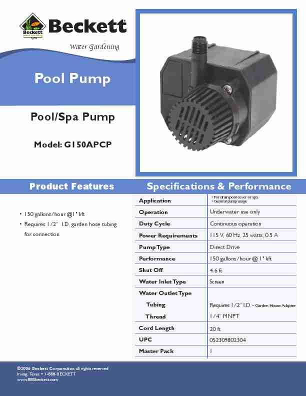 Beckett Water Gardening Plumbing Product G150APCP-page_pdf
